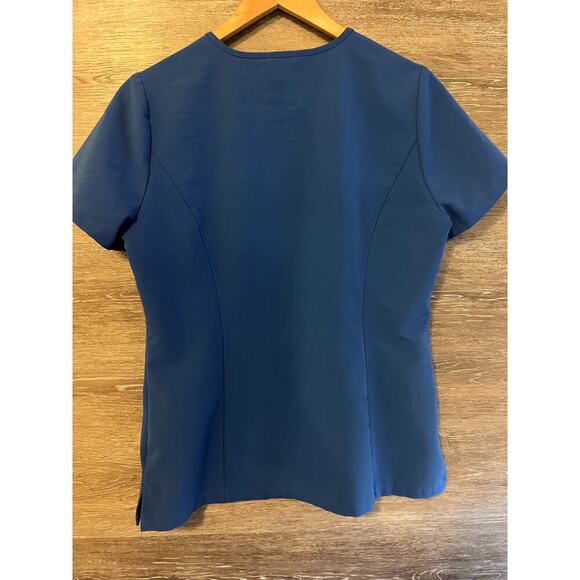 Figs Medical Top Shirt Blue Size Small V neck Short Sleeves Pocket - Picture 8 of 8